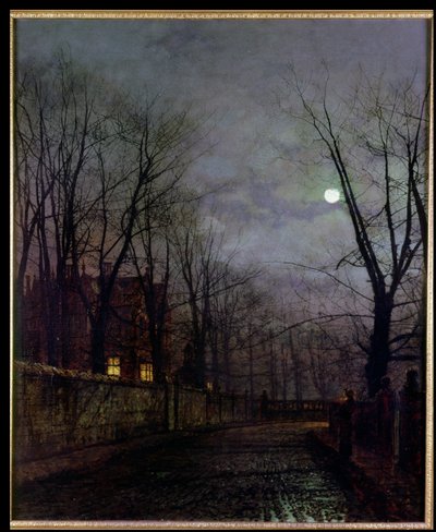 Scena di strada al chiaro di luna, 1882 da John Atkinson Grimshaw